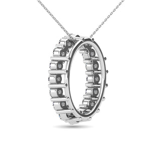 Diamond 3/8 Ct.Tw. Oval Shape Pendant in 14K White Gold