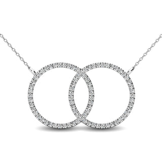 Diamond 1/5  Ct.Tw. Double circle Pendant