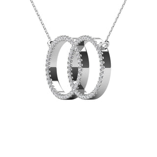 Diamond 1/5  Ct.Tw. Double circle Pendant