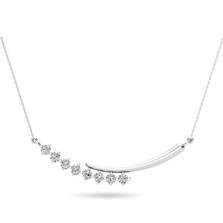 14K White Gold 1/4 Ct.Tw. Diamond Fashion Necklace