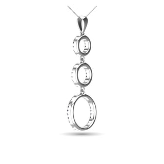 Diamond 1/4 Ct.Tw. Open Circles Pendant in 14K White Gold
