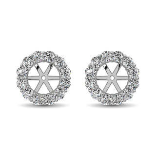 14K White Gold Diamond 3/4 Ct.Tw. Earrings Jacket