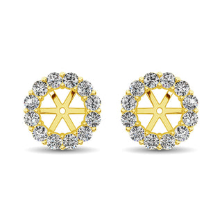 14K Yellow Gold Diamond 1/2 Ct.Tw. Earrings Jacket