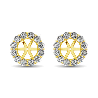 14K Yellow Gold Diamond 3/4 Ct.Tw. Earrings Jacket