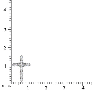 Diamond 1/3 Ct.Tw. Cross Pendant in 14K White Gold
