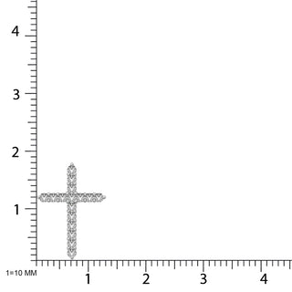 Diamond 2/7 Ct.Tw. Cross Pendant in 14K White Gold