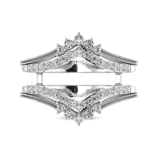 14K White Gold 1/2 Ct.Tw. Diamond Guard Ring