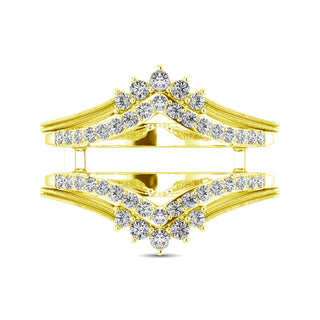 14K Yellow Gold 1/2 Ct.Tw. Diamond Guard Ring