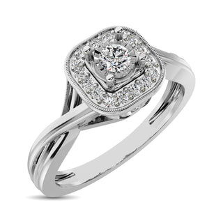 10K White Gold Diamond 1/6 Ct.Tw. Promise Ring