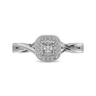 10K White Gold Diamond 1/6 Ct.Tw. Promise Ring