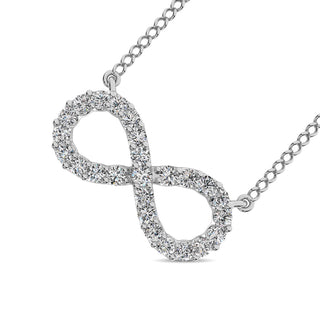 10K White Gold Diamond 1/2 Ct.Tw. Infinity Pendant