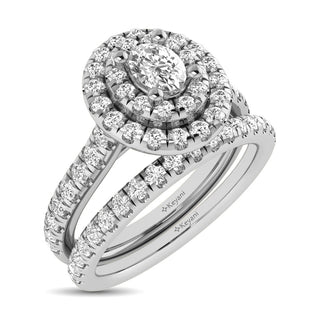 14KT White Gold 1Ct.Tw. Diamond keyani Bridal Ring