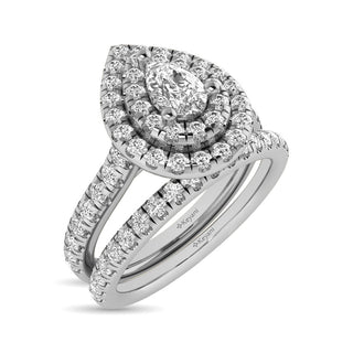 14KT White Gold 1Ct.Tw. Diamond keyani Bridal Ring