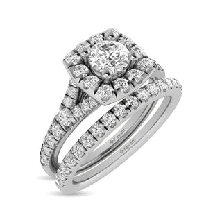 14KT White Gold 1Ct.Tw. Diamond keyani Bridal Ring
