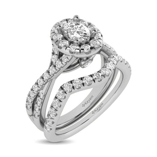 14KT White Gold 1Ct.Tw. Diamond keyani Bridal Ring