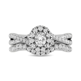 14KT White Gold 1Ct.Tw. Diamond keyani Bridal Ring