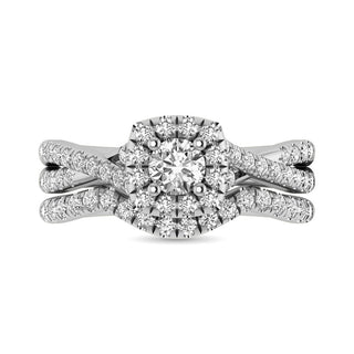 14KT White Gold 1Ct.Tw. Diamond keyani Bridal Ring
