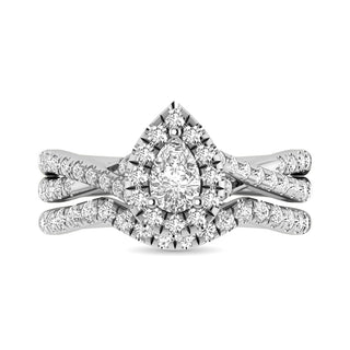 14KT White Gold 1Ct.Tw. Diamond keyani Bridal Ring