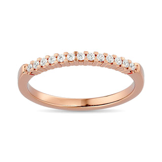 Diamond Wedding Band 1/6 ct tw in 10K Rose Gold