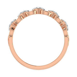 10K Rose Gold 1/10 Ct.Tw. Diamond Fashion Ring