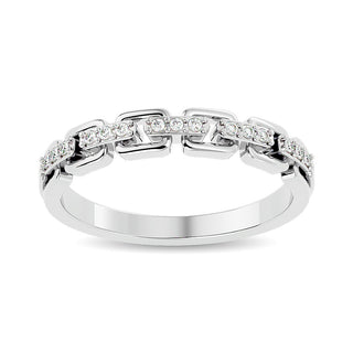 Diamond 1/10 ct tw Ladies band in 10K White Gold