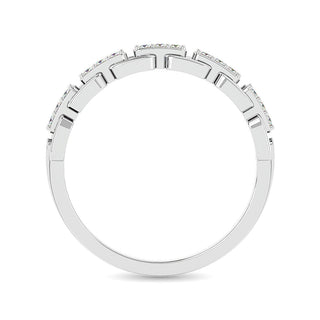 Diamond 1/10 ct tw Ladies band in 10K White Gold