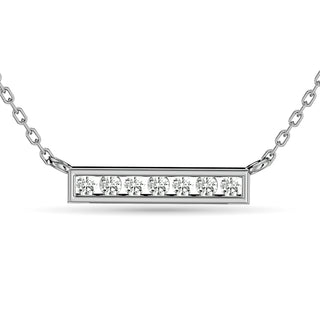Diamond Round Cut  Fashion Necklace 1/4 ct tw in 10K White Gold