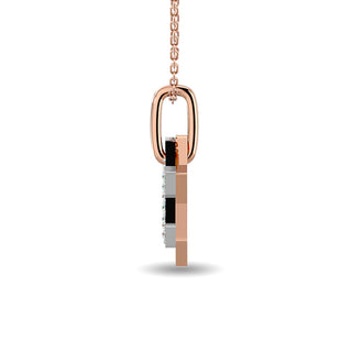 Diamond 1/6 ct tw Round Cut Star Pendant in 10K Rose Gold