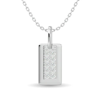 10KT WHITE GOLD 1/10CT TW DIAMOND PENDANT