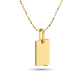 Diamond 1/10 ct tw Tag Pendant in 10K Yellow Gold