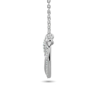 Diamond 1/6 ct tw Symatrical Square Necklace  in 10K White Gold