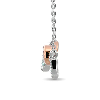 Two Tone Diamond Infinity Necklace 1/6 ct tw