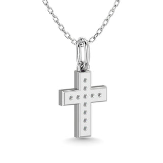 10KT WHITE GOLD 1/10CT TW DIAMOND PENDANT