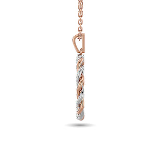 Diamond Fashion Pendant 1/6 ct tw in 10K Rose Gold