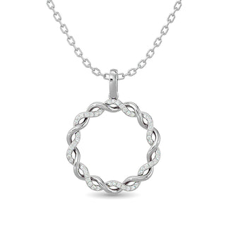 10KT WHITE GOLD 1/6CT TW DIAMOND NECKLACE