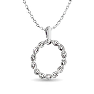 10KT WHITE GOLD 1/6CT TW DIAMOND NECKLACE