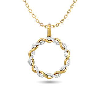 Diamond Fashion Pendant 1/6 ct tw in 10K Yellow Gold