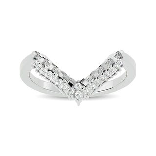 Diamond Chevron Band 1/5 ct tw in 14K White Gold