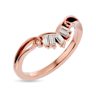 Diamond 1/6 ct tw Chevron Band in 10K Rose Gold
