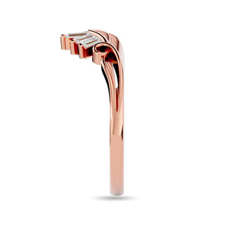 Diamond 1/6 ct tw Chevron Band in 10K Rose Gold