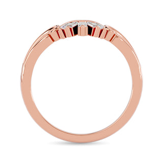 Diamond 1/6 ct tw Chevron Band in 10K Rose Gold
