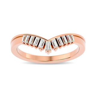 Diamond Chevron Band 1/5 ct tw in 14K Rose Gold