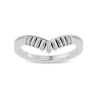 Diamond Chevron Band 1/5 ct tw in 14K White Gold