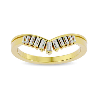 Diamond Chevron Band 1/5 ct tw in 14K Yellow Gold