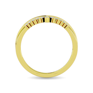 Diamond Chevron Band 1/5 ct tw in 14K Yellow Gold