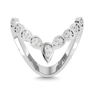 Diamond 1/6 Ct.Tw. Chevron Band in 10K White Gold