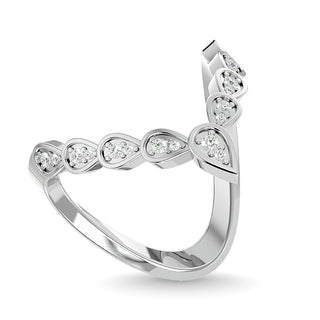 Diamond 1/6 Ct.Tw. Chevron Band in 10K White Gold