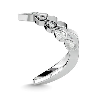 Diamond 1/6 Ct.Tw. Chevron Band in 10K White Gold