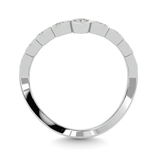 Diamond 1/6 Ct.Tw. Chevron Band in 10K White Gold