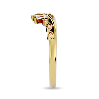 Diamond 1/6 ct tw Chevron Band in 14K Yellow Gold